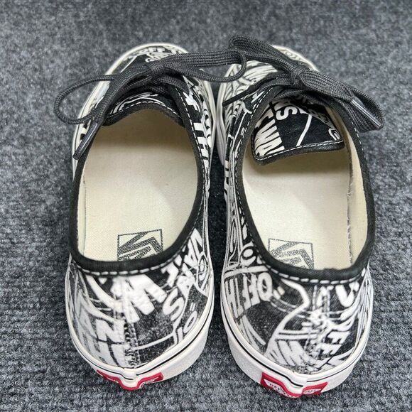 Vans Authentic Sneakers Women's 8.5 Black Off The Wall Print‎ Low Athletic Shoes - Picture 10 of 13